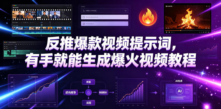 反推爆款视频提示词，有手就能生成爆火视频教程-鼎铸网