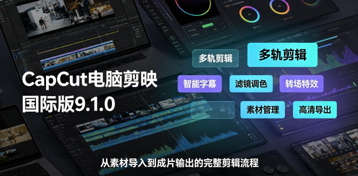 CapCut电脑剪映国际版9.1.0视频剪辑软件，一款真正的全能视频编辑工具-鼎铸网