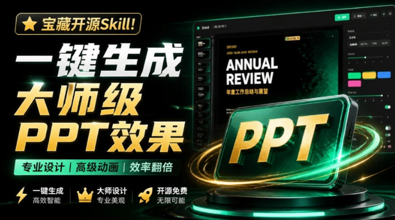 史上最强PPT Skill来了？一键做出超级美观、可编辑的PPT，含多款主题和精美组件Dashi PPT Skill-鼎铸网