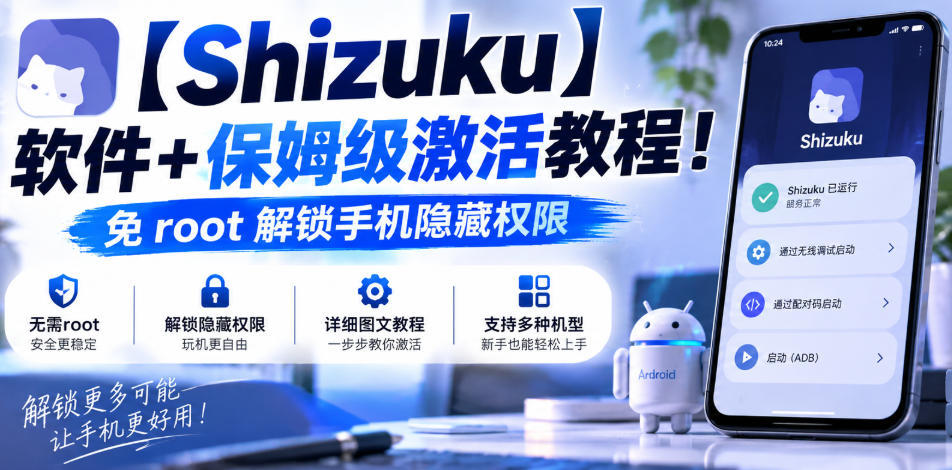 【Shizuku】软件+保姆级激活教程！免root解锁手机隐藏权限-鼎铸网