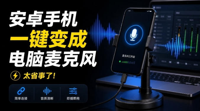 电脑录音新解决方案!让安卓手机一键变成电脑麦克风,并支持三种连接方式,开源免费使用MicYou-鼎铸网