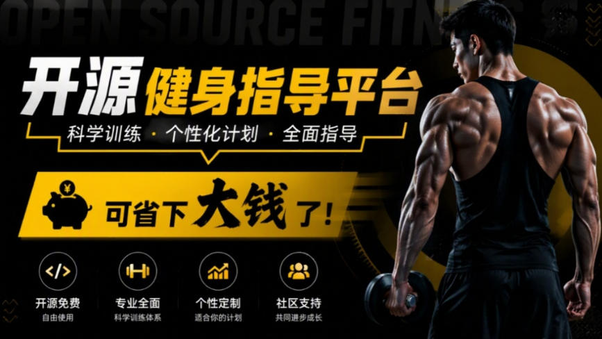 一节健身私教课动辄几百块，如今Github上冒出个开源平替，超8K stars，直接把健身整明白，你说值不值？-鼎铸网