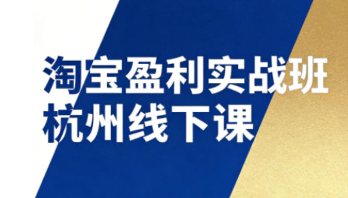 001555e995cf74e98b1ba0facf9b1a35.jpeg 淘宝盈利实战班杭州线下课12月26-28日(音频+字幕),帮你掌握SOP流程+12门核心技术