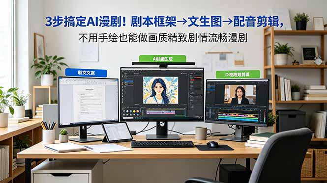 00febce466085debedf269dd28711cca.jpeg 3步搞定AI漫剧!剧本框架→文生图→配音剪辑,不用手绘也能做画质精致剧情流畅漫剧