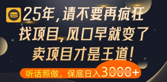 017d57364fec1a671218f161fd681892.jpeg 什么?25年你还在疯狂找项目做,醒醒吧,看完这些你全都懂了【揭秘】