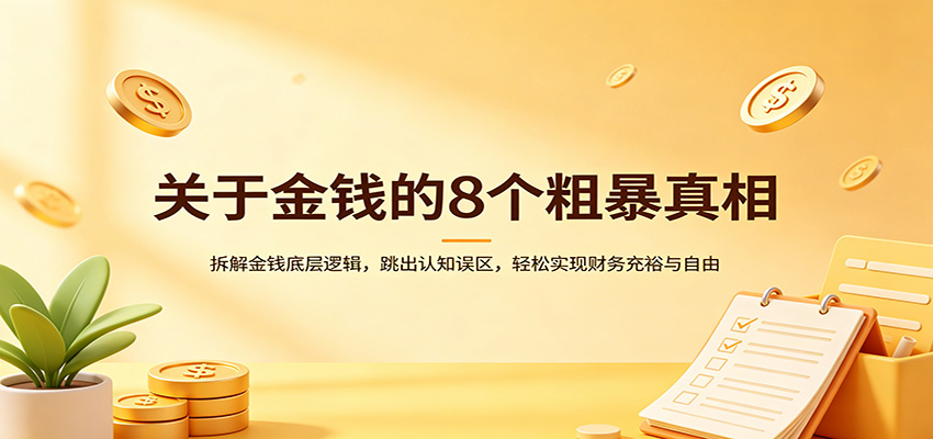 关于金钱的8个粗暴真相:拆解金钱底层逻辑,跳出认知误区,轻松实现财务充裕与自由-鼎铸网