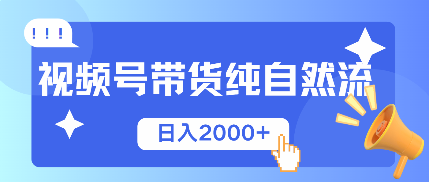 视频号带货，纯自然流，起号简单，爆率高轻松日入2000+-鼎铸网