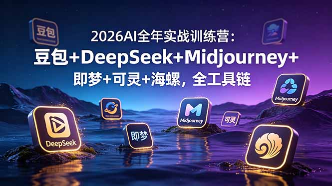 2026AI全年实战训练营：豆包+DeepSeek+Midjourney+即梦+可灵+海螺，全工具链-鼎铸网