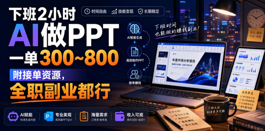 0287009c6e3d60a2d3a29d0b784ef47f.jpeg 下班2小时AI做PPT,一单300~800,附接单资源,全职副业都行【揭秘】
