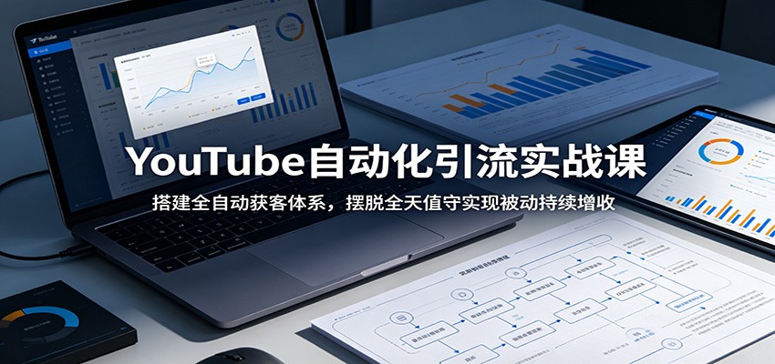 YouTube自动化引流实战课：搭建全自动获客体系，摆脱全天值守实现被动持续增收-鼎铸网