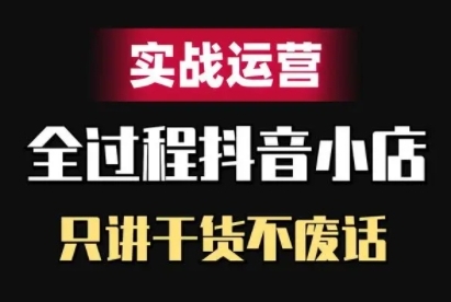 抖音小店精细化实战运营，只讲干货不废话-鼎铸网
