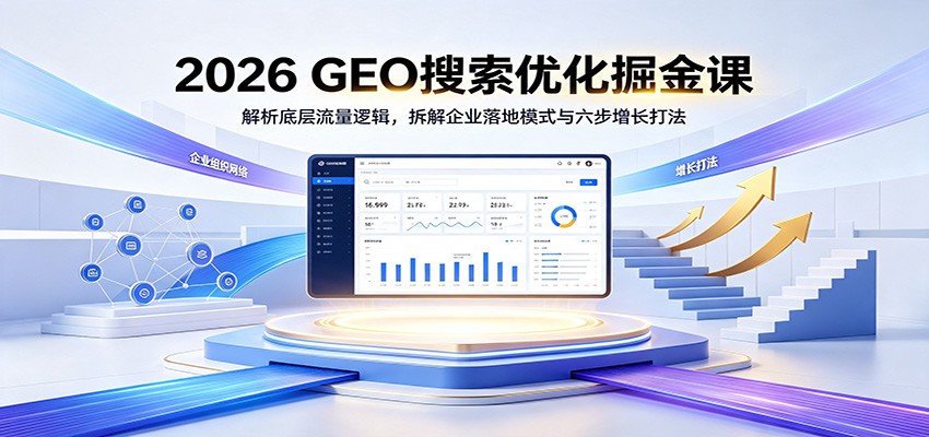 2026 GEO搜索优化掘金课:解析底层流量逻辑,拆解企业落地模式与六步增长打法-鼎铸网