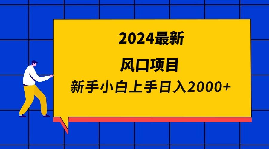 (9483期)2024最新风口项目 新手小白日入2000+-鼎铸网