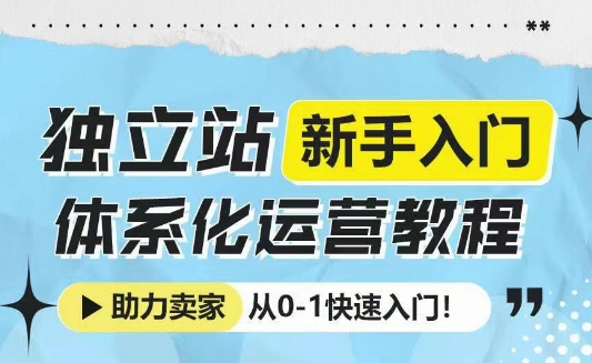 044a1bf5627ea0a467529573c314de9a.jpeg 独立站新手入门体系化运营教程,助力独立站卖家从0-1快速入门!
