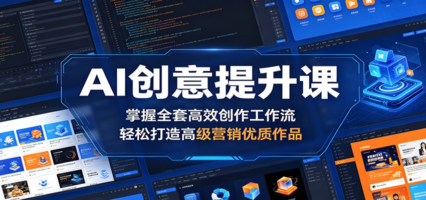 AI创意提升课:掌握全套高效创作工作流,轻松打造高级营销优质作品-鼎铸网