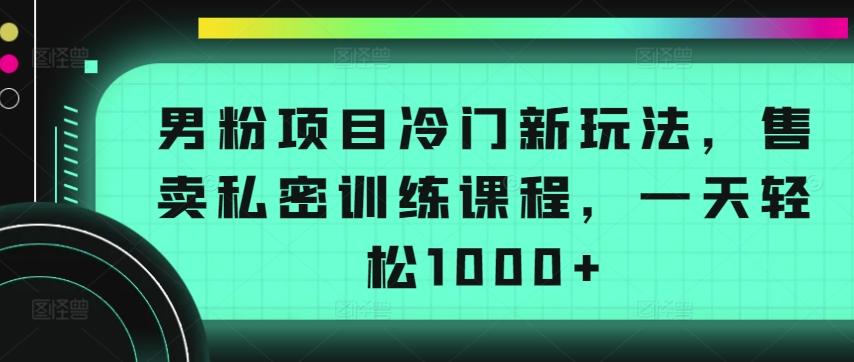 0554f5afd85610ccde0ce10b02f4dfb3.jpeg 男粉项目冷门新玩法,售卖私密训练课程,一天轻松1000+【揭秘】