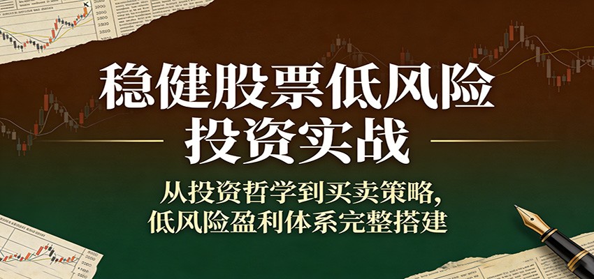 稳健股票低风险投资实战：从投资哲学到买卖策略，低风险盈利体系完整搭建-鼎铸网