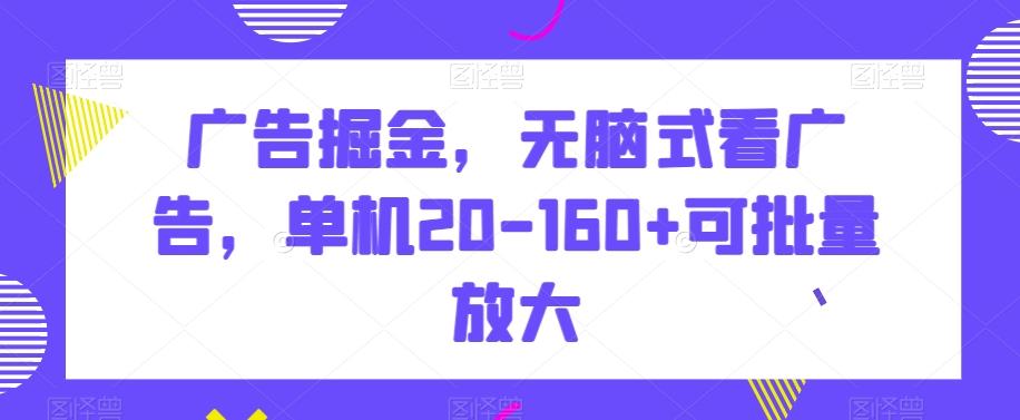 05fc850763ebf257b3116aedb23c5e96.jpeg 广告掘金,无脑式看广告,单机20-160+可批量放大【揭秘】