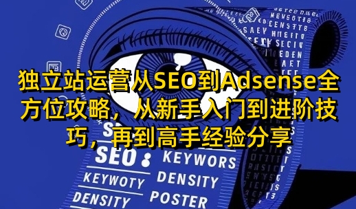 071d459fcf0ea5c88052e437f1b4e4dd.jpeg 独立站运营从SEO到Adsense全方位攻略,从新手入门到进阶技巧,再到高手经验分享