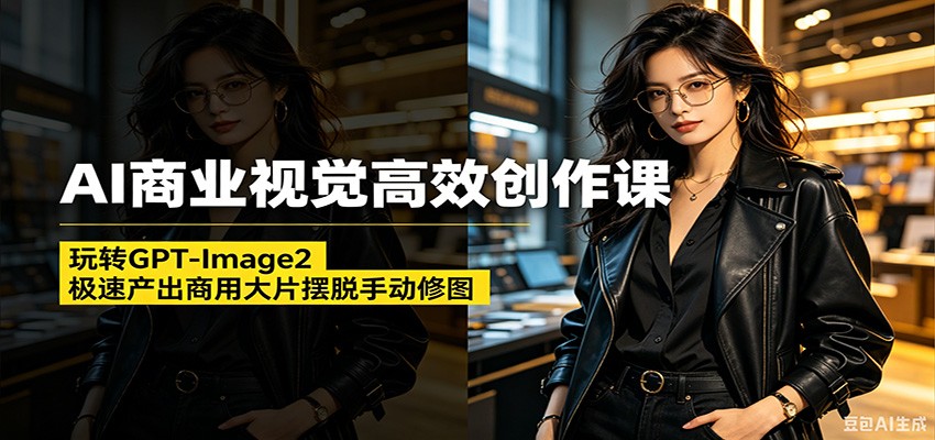 AI商业视觉高效创作课:玩转GPT-Image2,极速产出商用大片摆脱手动修图(更新)-鼎铸网