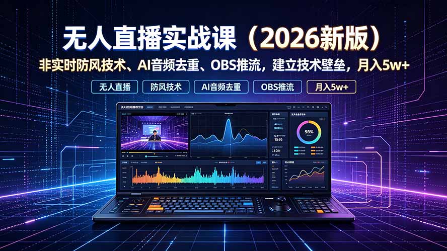 无人直播实战课(更新7月-鼎铸网