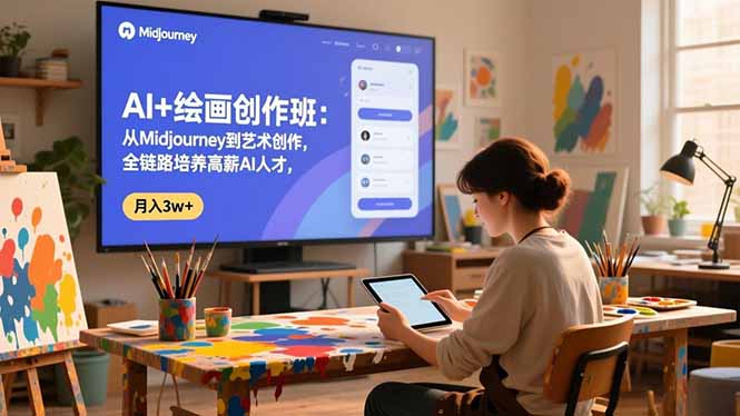 AI+绘画创作班：从Midjourney到艺术创作，全链路培养高薪AI人才，月入3w+-鼎铸网