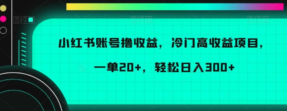 08e7e7d2068465f77a859cdc1d327c12.jpeg 小红书账号撸收益,冷门高收益项目,一单20+,轻松日入300+【揭秘】