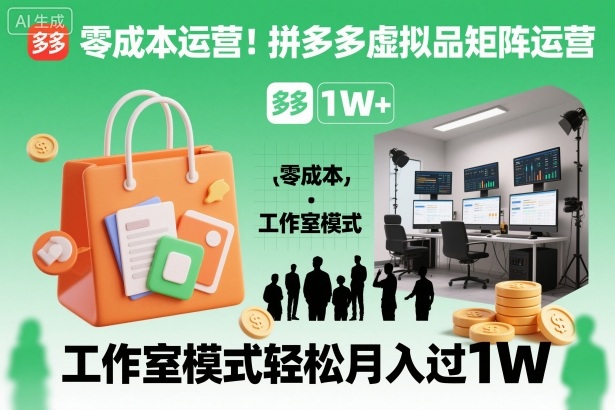 090cfbfb1b69e48e698c50ba28323c66.jpeg 零成本运营!拼多多虚拟品矩阵运营,工作室模式轻松月入过1W