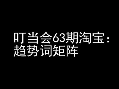 09814f19afd64a7e8f9a480593992eb3.jpeg 《淘宝天猫打爆班》原创高阶技术第63期,趋势词矩阵技术和玩法