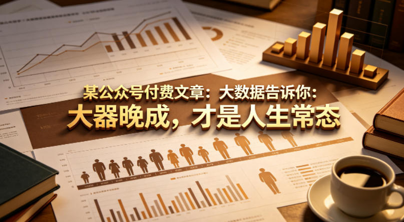 某公众号付费文章:大数据告诉你:大器晚成,才是人生常态-鼎铸网