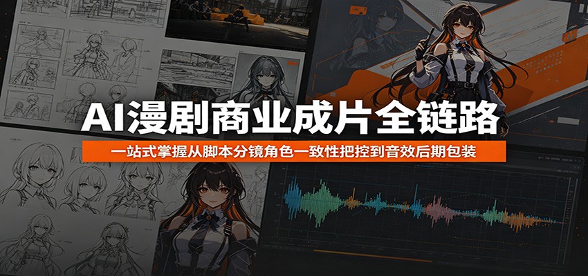 AI漫剧商业成片全链路：一站式掌握从脚本分镜角色一致性把控到音效后期包装-鼎铸网