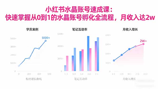 0af999024dbbfb40ab04babc00122814.jpeg 2025小红书水晶账号速成课:快速掌握从0-1水晶账号孵化全流程,月收入达2w