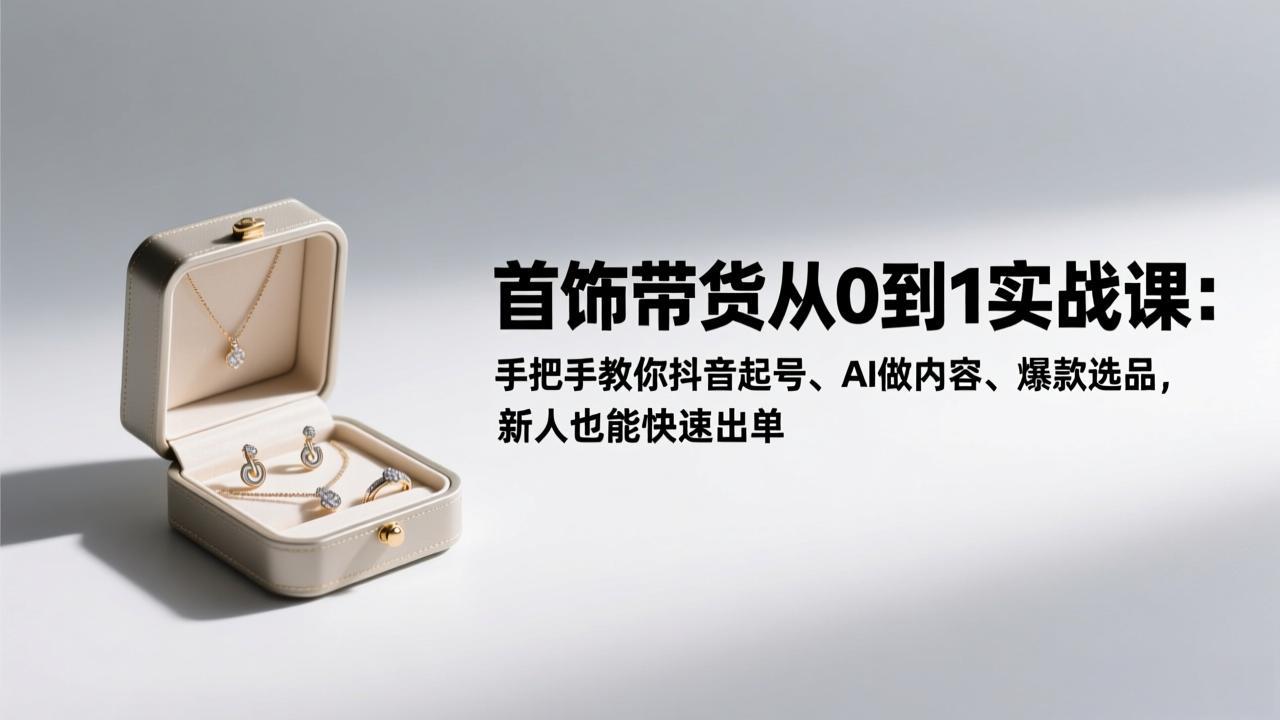 0b2168d05a06fdd12d4619af79fc9d01.jpeg 首饰带货从0到1实战课:手把手教你抖音起号、AI做内容、爆款选品,新人也能快速出单