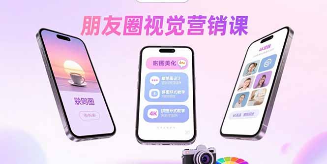 朋友圈视觉营销课:问候图美化,晒单图设计,拼图玩法教学-鼎铸网