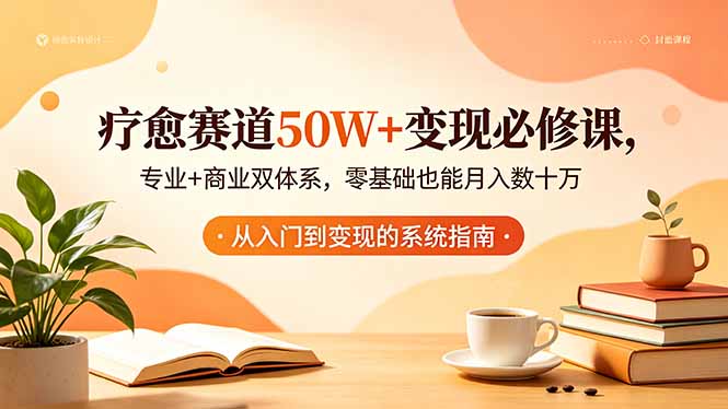 疗愈赛道50W+变现必修课,专业+商业双体系,零基础也能月入数十万-鼎铸网
