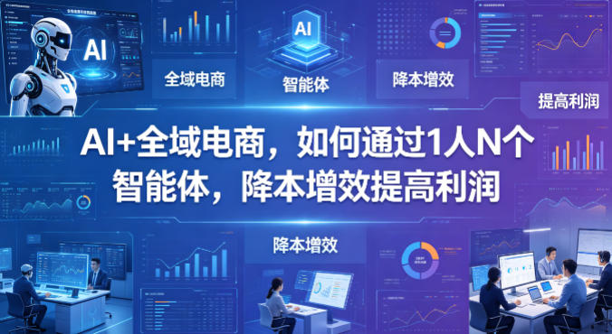 0c335b1df3dbd2473eef76128d2cd729.jpeg AI+全域电商,如何通过1人N个智能体,降本增效提高利润