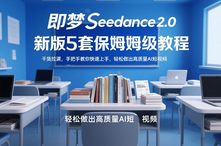 0c71df2822188c4b10f8cf801401ca79.jpeg 即梦Seedance2.0新版5套保姆级教程,干货拉满,手把手教你快速上手,轻松做出高质量AI短视频
