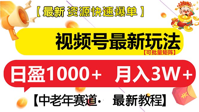 视频号最新玩法 中老年赛道 月入3W+-鼎铸网
