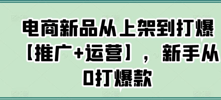 0f3e8e2711e054371c76b4b30f998f19.jpeg 电商新品从上架到打爆【推广+运营】,新手从0打爆款