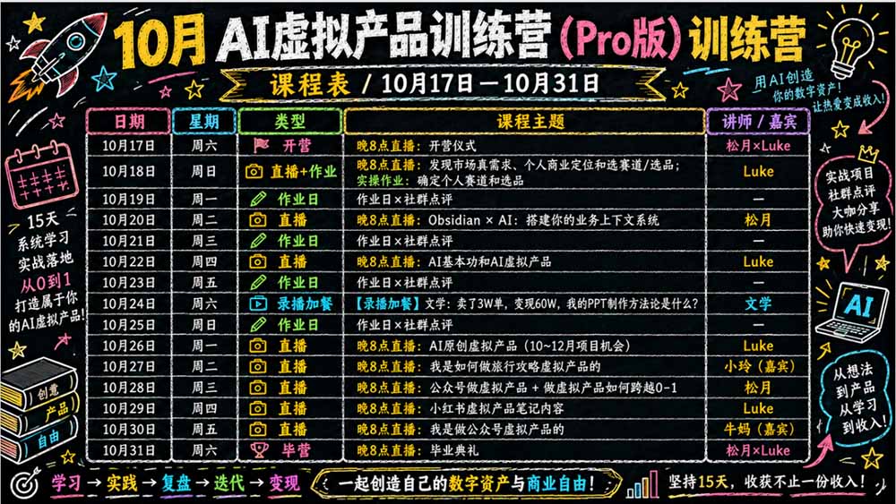 2026AI虚拟产品10月训练营(Pro版