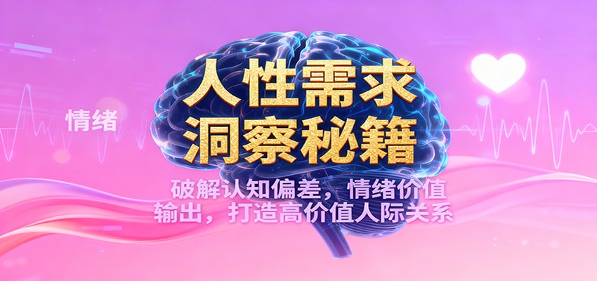 人性需求洞察秘籍，破解认知偏差，情绪价值输出，打造高价值人际关系-鼎铸网
