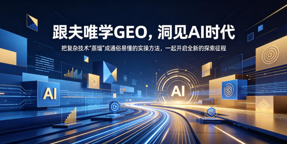 跟夫唯学GEO,洞见AI时代,把复杂技术“蒸馏”成通俗易懂的实操方法,一起开启全新的探索征程-鼎铸网