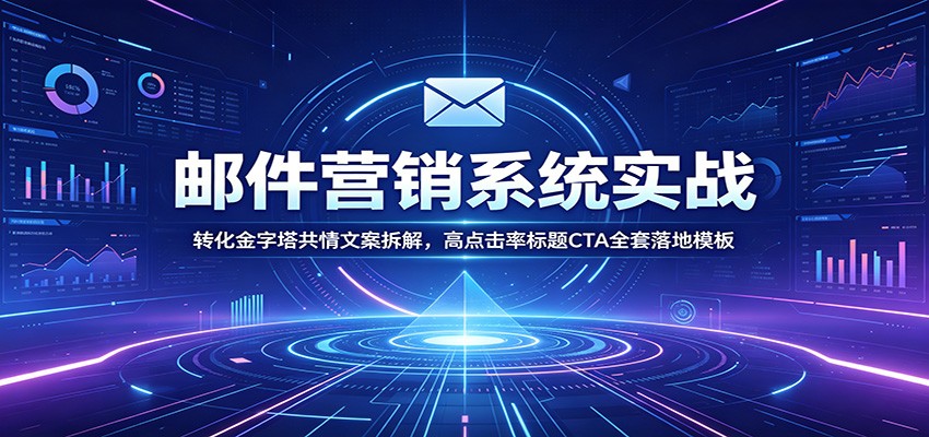 邮件营销系统实战:转化金字塔共情文案拆解,高点击率标题CTA全套落地模板-鼎铸网