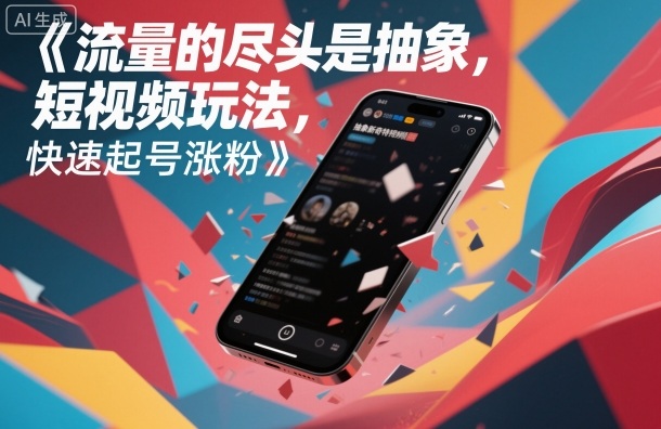 131c331bf1fcc5087c2deb9dbd7ac591.jpeg 流量的尽头是抽象,抽象新奇特短视频玩法,快速起号涨粉
