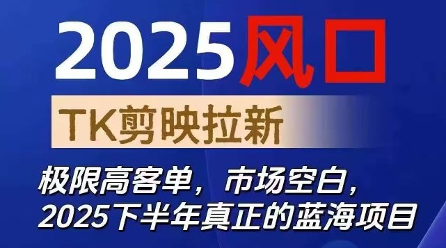 132c6ccef3846824c228cd39ac2043d0.jpeg 2025风口TK剪映capcut拉新项目,极限高客单,市场空白,2025下半年真正的蓝海项目