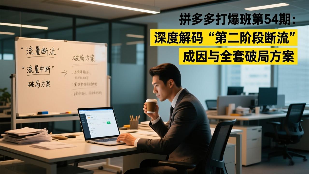 142196eb4eac5b68fc812298a1223c3a.jpeg 拼多多打爆班第54期:深度解码“第二阶段断流”成因与全套破局方案