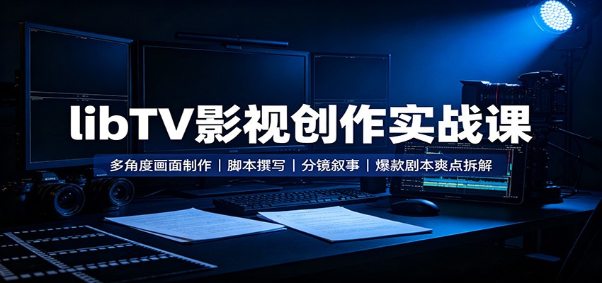 libTV影视创作实战课:多角度画面制作,脚本撰写,分镜叙事,爆款剧本爽点拆解-鼎铸网