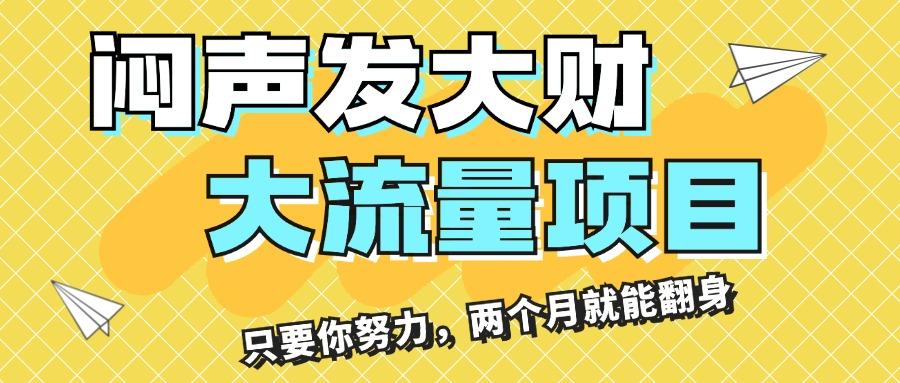 闷声发大财，大流量项目，月收益过3万，只要你努力，两个月就能翻身-鼎铸网