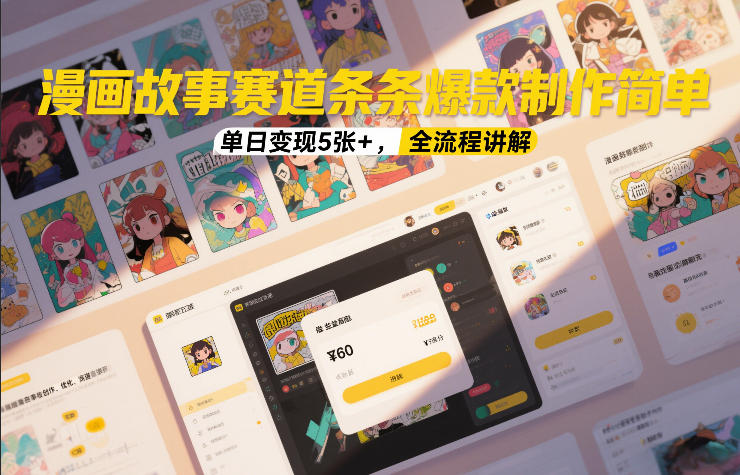 149f34ac1d99a7f884768f322b711868.jpeg 漫画故事赛道条条爆款制作简单,单日变现5张+,全流程讲解