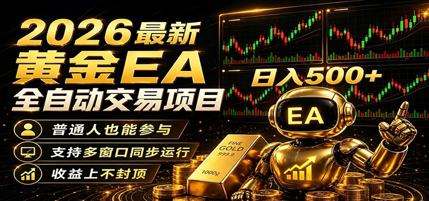 2026黄金EA全自动量化,零技术·全自动·收益上不封顶,低门槛日入500+-鼎铸网